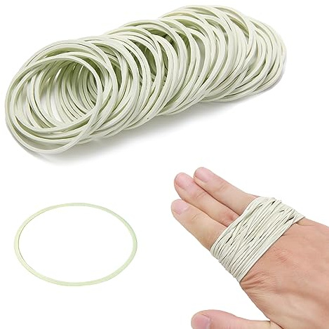 White Rubber Elastic Bands 200PcsThick Natural Rubber Bands 38mm