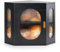 GUUSII HOME Bread Bin Corner Wooden Bread Storage Box for Kitchen Countertop Double Decker Container Front Opening Food Holder Large Capacity Vintage Shelf Keep Fresh with Acrylic Window(Black)