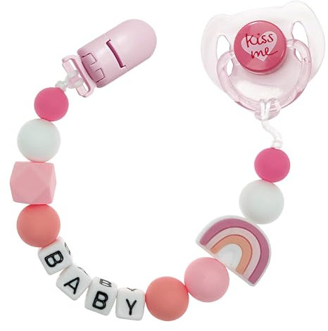 Reborn Baby Dolls Clips de tétine avec tétine magnétique Rose Style pour poupée Reborn