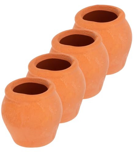 Milisten 4 Piezas Maceta de plántulas suculentas Flores Cuenca Cesta Maceta decoración de macetas pequeñas Plantas Decorativas pequeños contenedores de Plantas Mini macetas de Cactus Khaki