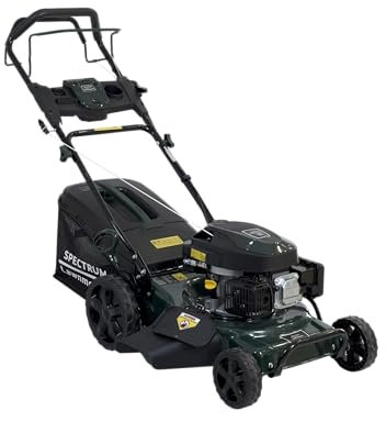 Spectrum TG46SE Self-Propelled Petrol Lawnmower, 46cm, Electric Start, 139cc Engine, 3-in-1 Cutting