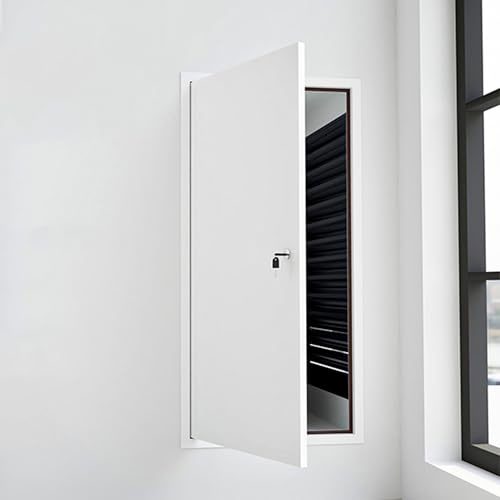 Puerta de Inspección Metálica con Cerradura de llave Fácil Instalación Tapa de orificio de pared para servicio eléctrico y plomería（Personalizable）(40x50cm/16x20in)