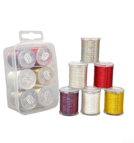 CashMuch Lot de 6 fils de fixation de mouches 150D-100 m pour nymphes