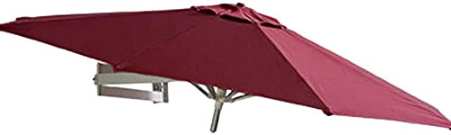 SnamicE Sun Parasol Umbrella Garden Parasols Wall-Mounted Aluminium Patio Umbrella - Outdoor Garden Balcony Tilting Sunshade Umbrella, 7ft / 220cm,
