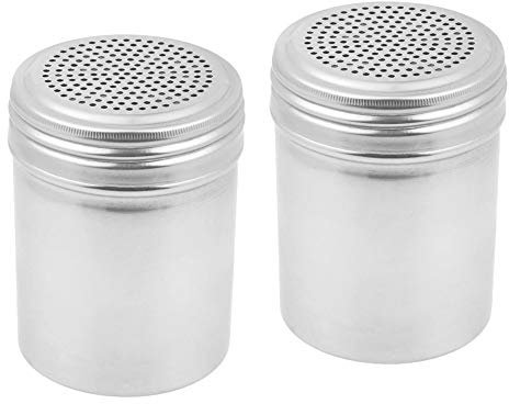 Tezzorio (set of 2) Dredge shaker spargispezie 283,5 gram, acciaio INOX, ideale per cottura/cottura, uso commerciale Draghe by