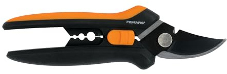 Fiskars Floral Pruning Shears - Plant Cutting Scissors/Garden Clippers For Deadheading and Working with Flowers - Black/Orange