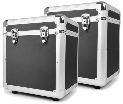 Power Dynamics RC100 12 Plattenkoffer Schwarz (2er Set)