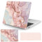 Vozehui Case Compatible with MacBook Pro 13 inch Laptop Case 2020 Release M1 A2338/A2251/A2289 Touch ID, with Marble Pattern Design Protective Plastic Hard Shell Case & Keyboard Cover, Marble Pink