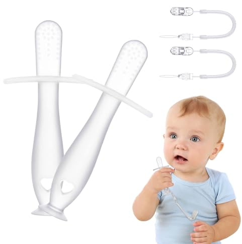 Vicloon Anneau De Dentition Bébé,2PCS Dentition pour Bébé Réfrigéré Jouet de Dentition avec Boîte de Rangement sans BPA pour Garçons et Filles