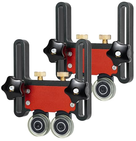 Lot de 2 planches à plumes pour scie de table, guide d'alimentation à double roulement, en alliage d'aluminium, outils de travail du bois réglables, processus de 5 mm pour charpentier