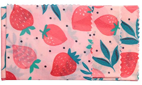 Jolsaawie 1Set Reusable Beeswax Cloth Wrap Food Fresh Bag Lid Jungle Party Bees Wax Wrap for Sandwich Cheese