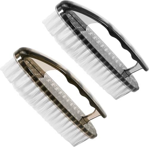 Axinost 2 Stück Scheuerbürste,Wäschebürste, Putzbürste, Hand Schrubber, Reinigungsbürste in Kaninchenform，Scheuerbürsten,Schuhreinigungsbürste(Purple&Black)