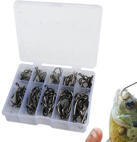 Fishing Hooks Set | 100 Pieces Catfish Hooks High Carbon Steel Fishing