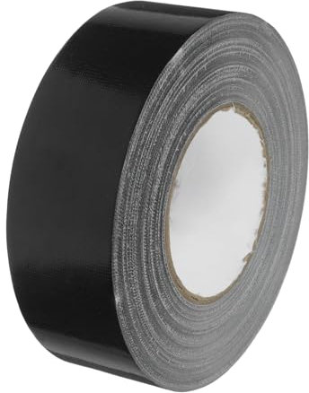 NIYANGLE 1 Rotolo Nastro in Tessuto Senza Tracce Tappeto Mascheramento Distributore Condotto Nastro Biadesivo in Tessuto Appiccicoso Nastro a Rete Nastro Colla Per Stoffa Black