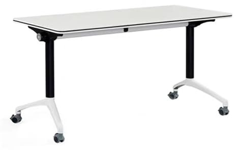 JSWHYBD Table Formation Mobile Relevable Table Conférence Pliante À roulettes Table Conférence Modulaire Rectangulaire À Haute Capacité De Charge for Les Réunions Bureau Et Les Séminaires(120x60cm)