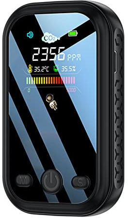 Monitores portátiles de CO2, medidor de dióxido de carbono de calidad del aire, detector de interior para el hogar, viajes, camping, detector de dióxido de carbono portátil