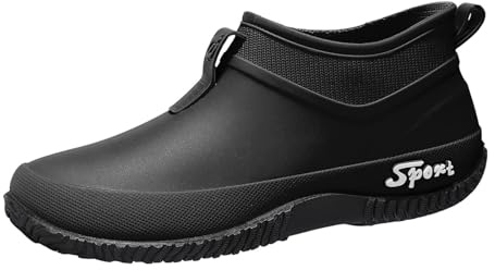 Bottes en caoutchouc pour femmes à mollet large Bottes de pluie antidérapantes Bottes courtes en caoutchouc Bottes imperméables Bottes de randonnée pour l'extérieur Bottes de pêche Chaussures de