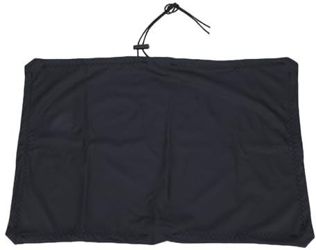 HELEVIA Motorcykel Elastiskt Bagageskydd PU Läder Komposit Elastisk Duk 6 Fästpunkter Svart, 42x60cm, Ersättning för, Vattentätning, Med 6 Krokar