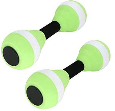 YEJBBUC Manubri acquatici per esercizi aerobici in acqua per allenamento piscina verde e bianco 28 x 9 cm
