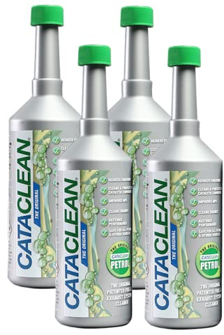 Cataclean Petrol | Complete Fuel & Exhaust Cleaner | Catalytic Converter, Valve & Injector Cleaner | Fuel Additive Formulated for Performance & Fuel Efficiency | Pre MOT Emissions Reducer | 4 x 500ml