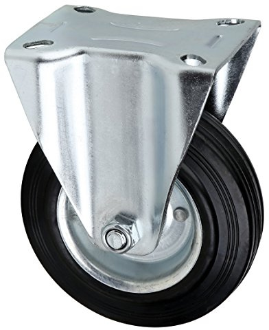 Bockrolle schwarzes Rad 200 mm Bockrollen (200 mm, Bockrolle schwarzes Rad)