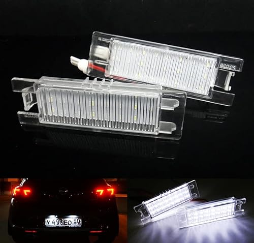 RZG 2x LED Licence Number Plate Light White Canbus For Astra H J Corsa C D E Insignia Meriva B Zafira Astra K