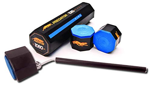 Predator Chalk 1080 Pure 5 Pieces Blue with Action Octagon Style Cue Chalker