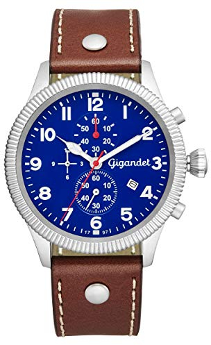 Gigandet Red Baron V Herren Armbanduhr Edelstahl Blau Datum G34-002