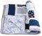 Tagesdecke Patchwork Decke 150x200cm Blau Weiss Sofadecke Plaid Landhausstil Quilt Überwurf kds036 Palazzo Exklusiv