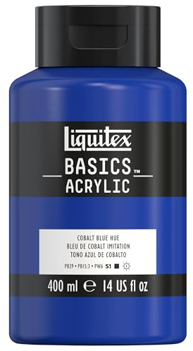 LIQUITEX Basics Acrylic Paint, Cobalt Blue Hue, 400 ml Bottle
