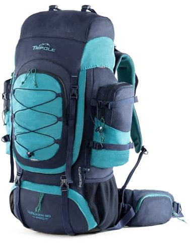 Tripole Walker Pro Internal Frame Rucksack for Trekking and Hiking (Black, 60)