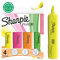 SHARPIE Fluo XL Textmarker | Keilspitze | verschiedene leuchtende fluoreszierende Farben | 4 Stück Textmarker Set