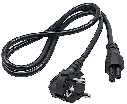 Akyga Stromkabel AK-NB-08C Netzkabel für Laptop Notebook 3 Pin Polig IEC C5 / EU CEE 7/7 1m, Kaltgerätekabel schwarz, Cu 100% Kupfer, 3x0.75 mm2 HQ