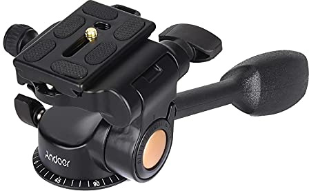 HUIOP Q08 trípode de vídeo rótula 3 vías fluido cabeza balanceador con placa de salida rápida para DSLR cámara tripod monopod