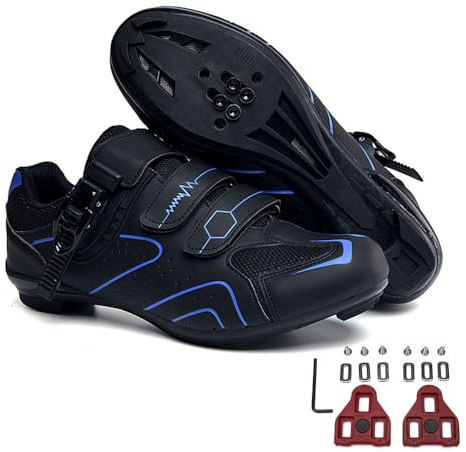 Mateju Road Cycling Shoes for Men Women with Compatible Bike SPD,Unisex Non-Slip Bicycle Riding Spin Shoes Indoor Road Rcing Bikes Shoe with Delta Cleats Pre-Installed