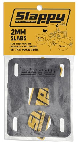 Slappy Skateboard Risers Slappy Slabs Black 2mm