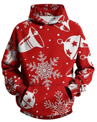 Hombres Feliz Navidad Jumper Xmas Sudadera Muñeco de Nieve 3D Impreso Manga Larga Pullover Sudadera Tops