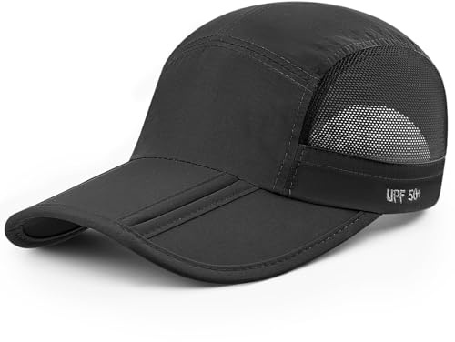 Becellen Casquette Baseball, Pliable Respirante Casquette Homme Ete UV400 Anti-Soleil Baseball Cap Femme Réglable Unisexe Sport Trail Chapeau pour Homme Femme Outdoor
