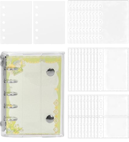 doyandader Album di raccolta adesivi | Album trasparente per scrapbooking e come cartella,Doppia chiusura adesiva raccoglitore per la raccolta | Per pianificatori Scrapbook per visualizzare i file di