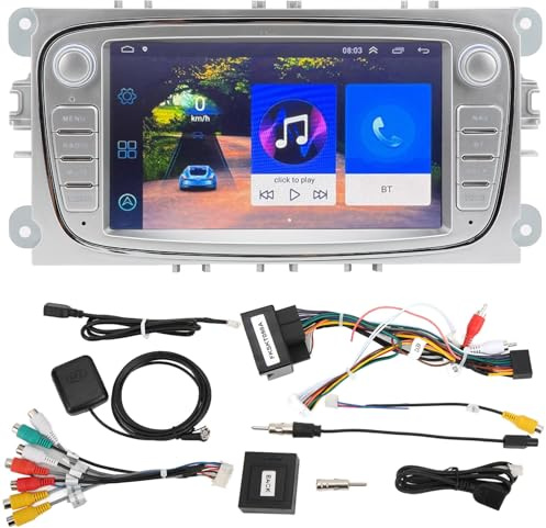 7 Zoll HD KFZ Navigator, GPS Navigationssystem mit FM Radio, U Disk Wiedergabe, 1G + 16G Speicher – Intelligente Sprachsteuerung, Lenkradfernbedienung, Für Autoersatz Modelle (2+32G)