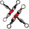 Shaddock T-Turn 3 Wege Angeln Wirbel Messing Barrel Dreifachwirbel Druckknöpfen Kreuz Line Angeln Line-Anschlüsse gegen Verheddern Tackle Equipment Test 20-45kg