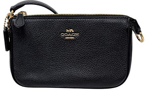 Coach Nolita 19 Wristlet in Pebble Leather Black, Kein Edelstein