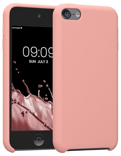 kwmobile Étui Compatible avec Apple iPod Touch 6G / 7G (6ème et 7ème génération) - Étui Coque Protection en Silicone pour Lecteur MP3 Or rosé Mat