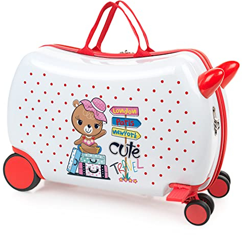 ITACA - Kinderkoffer Mädchen & Jungen: Zum Draufsitzen, Kindergepäck, Kindertrolley - Reisebegleiter, Niedlich