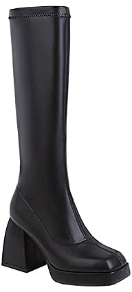 2022 2022 Bottes Hiver Femmes Hautes Femme Talons Au Dessus du Genou Talon Mariage Lacets, Boucle Chaud Chaussures D'ÉQuitation Pas Cher Militaires Pointure Bottes Hautes pour Femmes