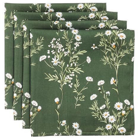 Arquiel Servilletas De Tela De Cocina, Servilletas de 4 De Tela 100% AlgodóN Suaves Y CóModas Lavables Y Reutilizables Servilletas De Mesa para Cenas Familiares, Cenas, CóCteles, Bodas