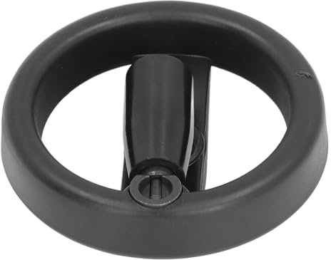 Culnflun Volante de Torno, Volante de Mano de 2 Radios Máquina Herramienta de plástico, Volante con Mango Giratorio Plegable para Fresado de Torno 12x100 mm