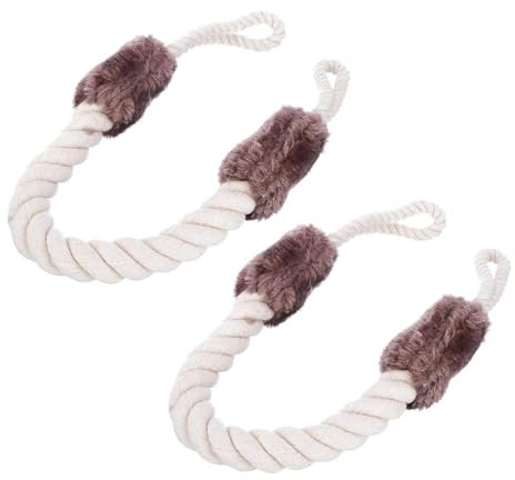 Hinapan Lot de 2 butoirs de porte en corde de coton anti-collision - Poignées de porte anti-collision - Poignées de porte en corde - Butée de porte - Protection pour réduction du bruit - Pour porte de