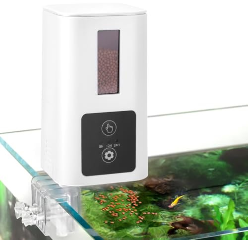 Fishnanny Automatic Aquarium Feeder with Lid, 400 ml Fish Food Automatic with Three Timed Feeding Modes, Automatic Fish Feeder for Aquariums, Holidays