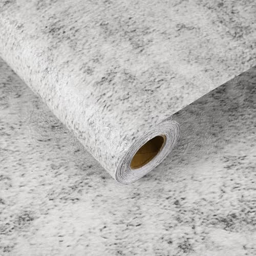 sourcing map Papel pintado de hormigón de 15.7 x 197 pulgadas, papel de contacto de cemento industrial con manchas mate, papel tapiz adhesivo texturizado para encimera de cocina, gabinete, baño, gris